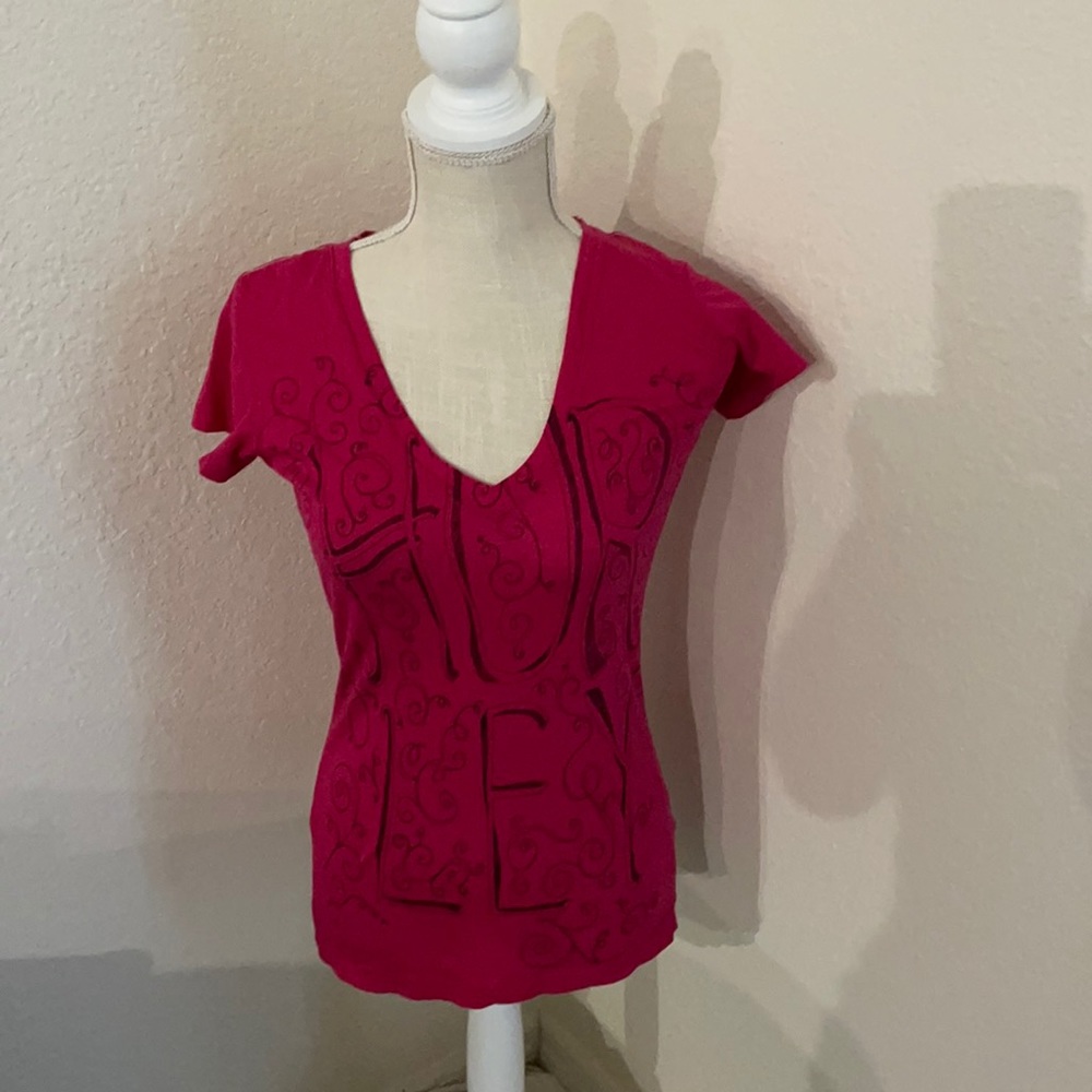 Hurley Woman’s V-Neck Short Sleeve Tee Size Small